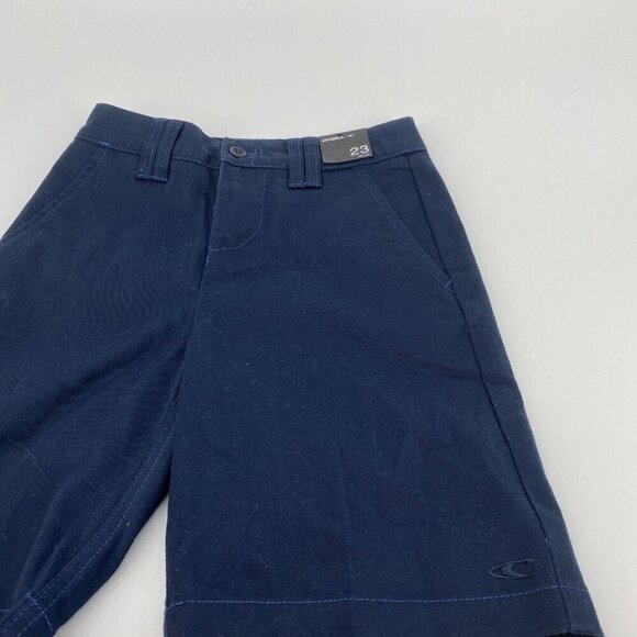 O'Neill Chino Shorts Boys 23 Waist Standard Fit Navy Blue - Picture 2 of 9